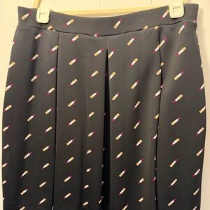Ashley Nell Tipton Black Skirt with Lipstick Design
